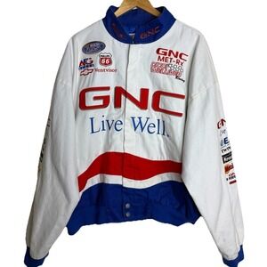 Vintage 90s Racing Champions Jacket NASCAR GNC Live Well Sponsorship Mens XL